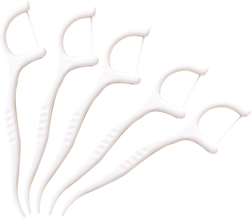 100 PCS de Palitos de Dente Brancos – Cuidados Orais com Floss de Cinta Sedosa para Remover Resíduos Alimentares