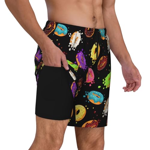 Donut Breathable Fit Trends Men's Swim Trunks Board Short with Waist Elastic Band Swimming Trunks3