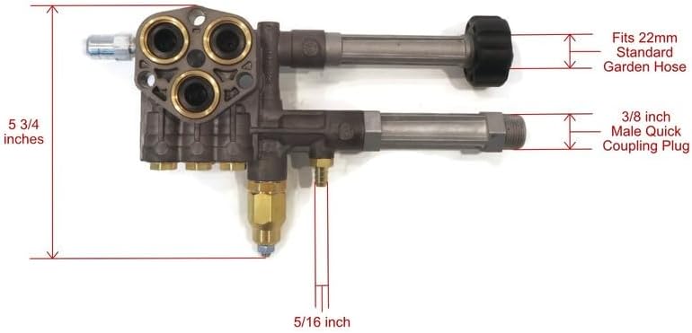 #US Replace Parts Complete Pump Head With Unloader for Generac Power Pressure Sprayer SRMW2.4G28 (datG.0825#32024)