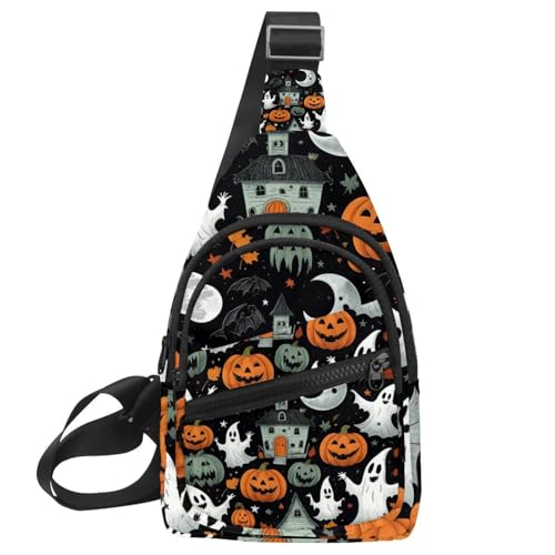 Petit sac à dos à bandoulière sac de poitrine Halloween 30x18cm