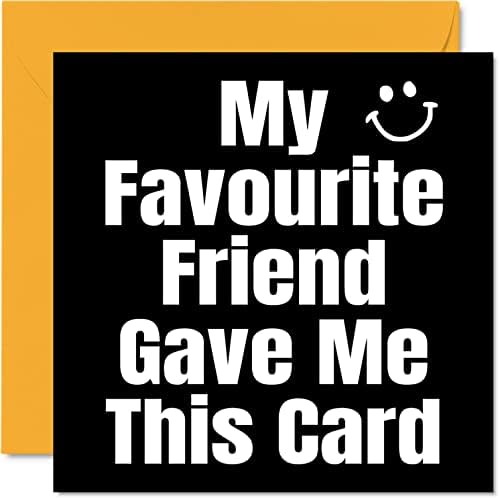 Funny Birthday Cards for Nanny Grandad - My Favourite Grandchild - Joke Happy Birthday Card for Grandma Grandpa from Grandson Granddaughter, Banter Birthday Gifts, 145mm x 145mm Humour Greeting Cards