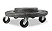 Trash Can Dolly Heavy-Duty Plastic 5 Caster, 18" Gray