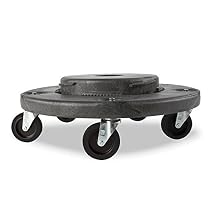 Trash Can Dolly Heavy-Duty | 5 Casters | 460 Lb Capacity | 18" Gray