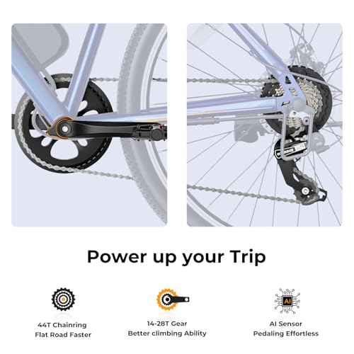 Jasion EB5 Ultra Electric Bike for Adults, 2500W Peak Motor, 52V 20Ah Removable Battery, 26"x4" Fat Tire Ebike with Dual Suspension and Hydraulic Brakes, All-Terrain Electric Mountain Bike — view 5