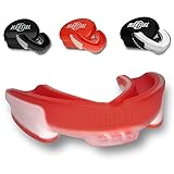 protecciones hockey decathlon RESPIRACION IDEAL Y CAJA DE HIGIENE: Los canales de aire mejorados permiten que pase más aire, permitiendo que sus pulmones absorban más oxígeno, lo que finalmente lleva a un mejor acondicionamiento y enfoque. Esto te da una ventaja sobre tus oponentes. También obtienes una caja de transporte higiénica con ranuras de ventilación, para que puedas proteger tu protector bucal de la suciedad y las bacterias!