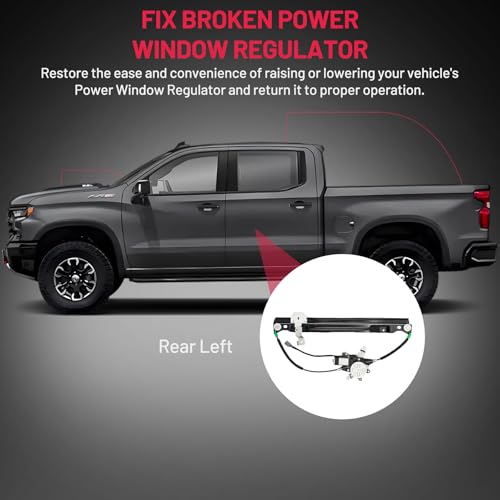 Image of BDFHYK 748-506 Power Window Regulator with Motor Rear Left Compatible with Ford Explorer 2002-2010, Ford Explorer Sport Trac 2007-2010, Lincoln Aviator 2003-2005, Mercury Mountaineer 2002-2010