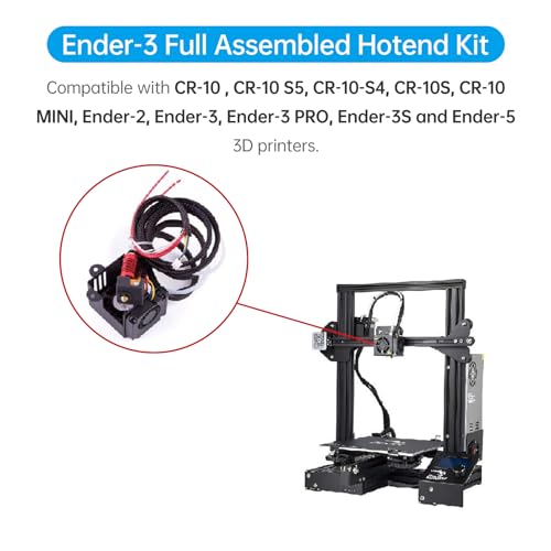 Namolit Ender-3 Kit Hotend totalmente montado 24V com tampa de silicone Termistor de 1,2m Compatível