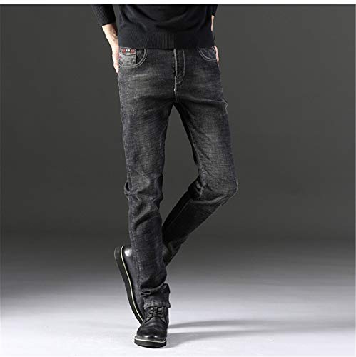 Andongnywell Men's Slim-fit Stretch Athletic-fit Pocket Jeans Man's Skinny-fit Straight Leg Denim Pants Trousers4