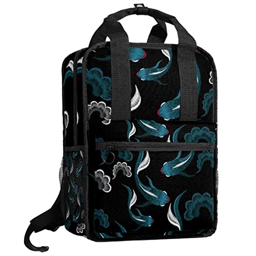 Sac à dos garçon motif loup parfait pour l'école et les sorties en forêt
