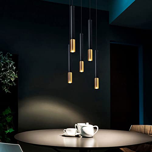 Klkrzjwy Creative Cylindrical Modern Hanging Light Cafe Aluminum Ceiling Pendant Lamp Restaurant Office Drop Light Bedside Simple Led Pendant Light Surface Mounted Long Tube Pendant Lighting Fixture #TOP6