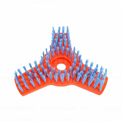 Yosoo Health Gear Cepillo de Limpieza de Poliéster Resistente, Cepillo de Limpieza Triangular para Cortacésped, Herramienta de de Pared de Lechada de Azulejos de Hormigón, de Instalación Directa