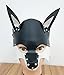 HMILY Steampunk leather animal masks, fox, tiger, wolf masks, Halloween costumes and props (Black and white)