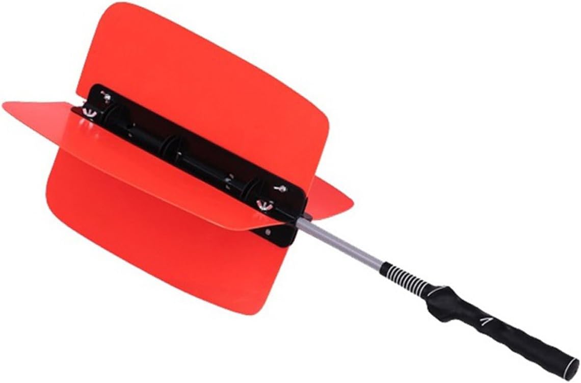 Wakauto Golf Swing Trainer Practice Tool with Fan, Swing Grip Trainer for Wrist Control, Indoor Outdoor Golf Training Aid Equipment for Men and Women Random Color