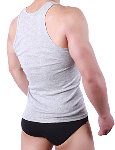 Jueshanzj, canottiera da uomo in cotone, senza
