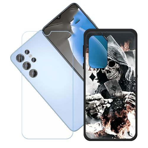 LCEHTOGYE �K�p Oukitel C1 Plus +�����K���X�X�N���[���v���e�N�^�[�p�P�[�X�A�K�p Oukitel C1 Plus (6,52")�ƌ݊����̂���u���b�N�\�t�gTPU�V���R���Q���P�[�X�ی�J�o�[ LH7