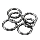 20 piezas de llavero con cierre resorte, color dorado, redondo, mosquetón, hebilla, cadena for bolso, for hacer joyas y llaves Para bolsos(Black,25mm)