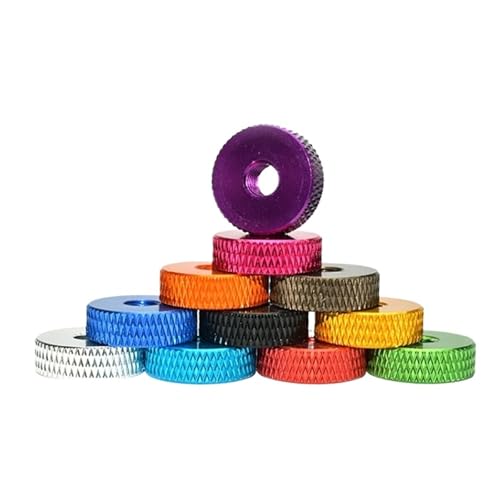 VirtuWard 5��/10�� M3 M4 M5 M6 �t���b�g�T���i�b�g �z�Ɏ_���A���~�j�E�� ���[���b�g���߃n���h�i�b�g �}���`�J���[ 11�F(Light Blue,M4 10pcs)