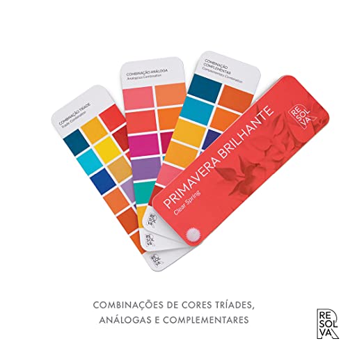 Cartela de cores | Coloração Pessoal | Paleta Pessoal | Resolva Meu Look | Mini (Primavera brilhante