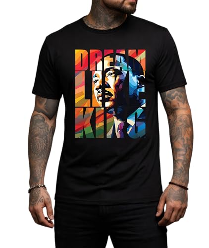 Martin Luther King Day MLK Day Unisex T-Shirt - Dream Like King Black | Medium