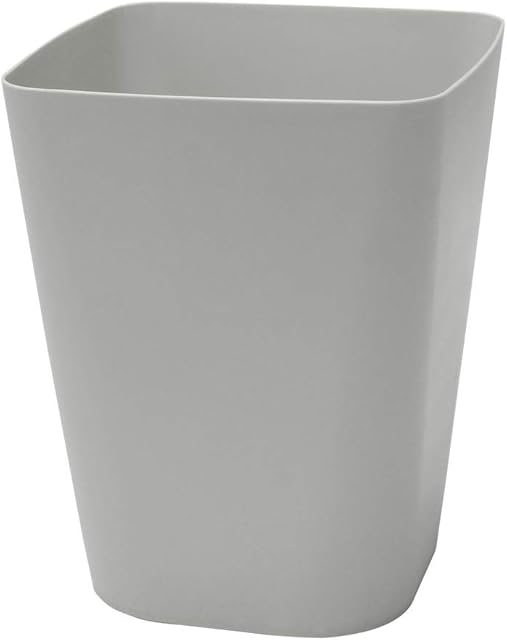 JVL 15-225GY Funktional Plastic 11 Litre Square Bin, Grey, 24x24xH30cm