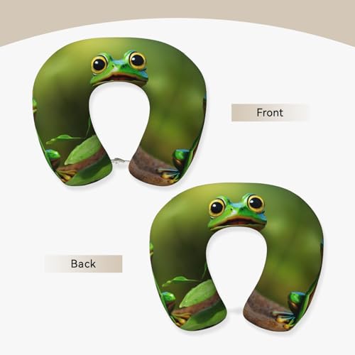 Almohada de Viaje con Estampado Rana Verde miniatura 3