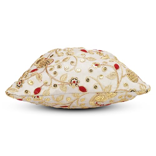 Image of LONGING TO BUY Indian Embroidered Pearl Potli Bag For Women, Sequence Design with Tassel, Wedding Potli Bags