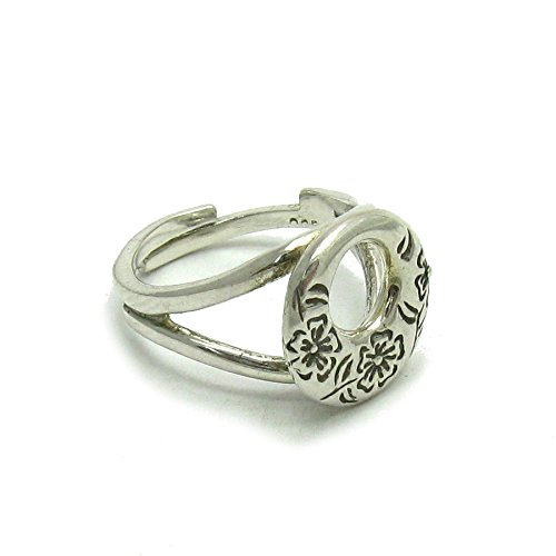 Bague en argent massif 925 motif fleur, bijouterie artisanale - 2