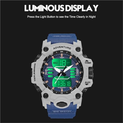 Image of V2A Bold & Big Dial Analog-Digital Sports Watch for Men | Multifunction Military Wristwatch | Gift for Men