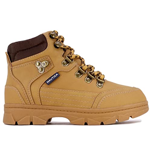 Nautica Kids Boys Work Chukka Boot Youth Casual Bootie Hiking Boots Ankle High Outdoor Trekking Shoes For Little Kids And Big Kids-Kolby Youth-Wheat-3 #TOP1