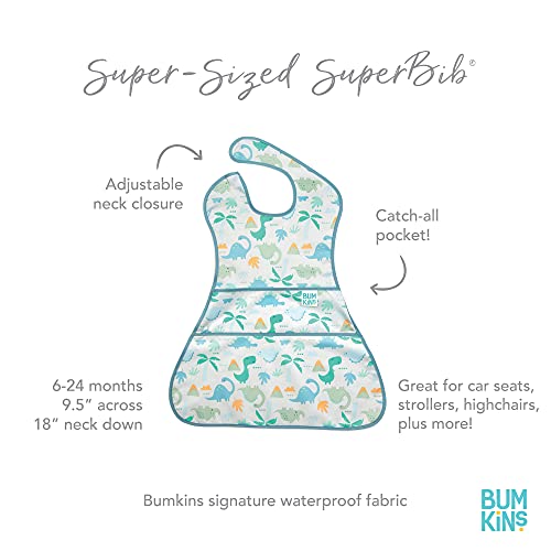 image for Bumkins Bibs for Girl or Boy, SuperBib Baby and Toddler for 6-24 Month