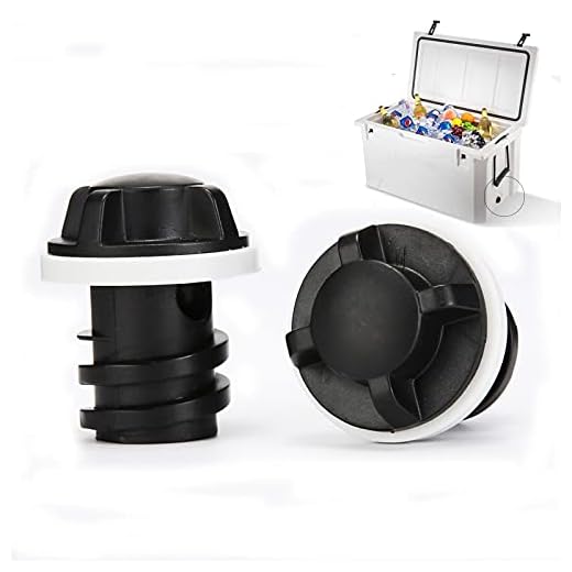 Yeti Cooler Drain Plug Replacement Accessories, Yeti Cooler Wheels Compatible with Yeti's Line of Roadie, Tundra, and Tank Coolers Fit ORCA Coolers (Black, 2 Pack)