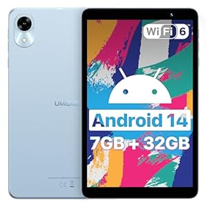 UMIDIGI G1 Tab mini Android 14 New Tablet 2024, 7(3+4)GB+32GB 1TB Expand, Wi-Fi 6 Model, 8 inch Tablet with Quad-Core Processor up to 2.0 GHz, 5000mAh, Dual Camera, BT, 1280*800 HD IPS Touch Screen