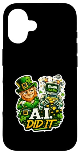 Irish It Was A.I Funny St Patricks Day Tech ���[���A �V�������b�N �X�}�z�P�[�X iPhone 16 �p
