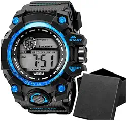 Relógio Masculino Digital Prova Dagua 30m Grande Multifunções Esportivo Caixa Presente Premium Alta Durabilidade Alarme Cronometro