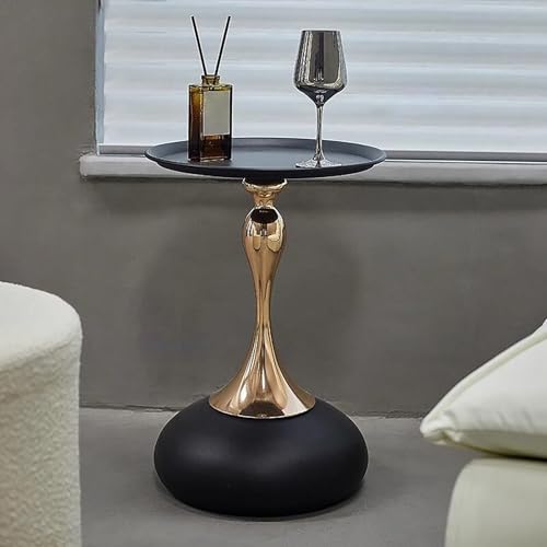 Petite table basse moderne en métal robuste avec plateau blanc et jaune - 8