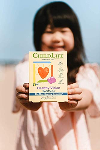 Childlife Essentials Healthy Vision Softmelts - For Infants, Babies, Kids, Toddlers, Children, And Teenagers - Natural Berry Flavor - 27 Tablets #TOP6