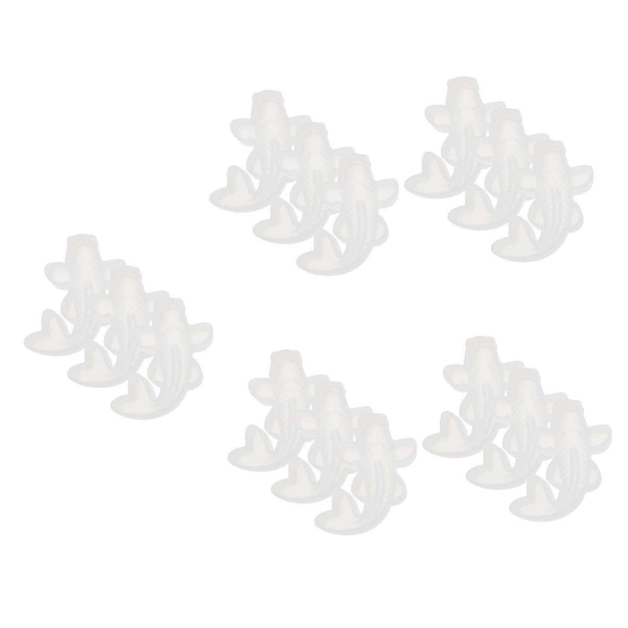 Tofficu Lot De 5 Moules À Carpe en Silicone Moules À Fondant De Cuisson Ensemble De À Poisson Réutilisables 3 Pièces X 5