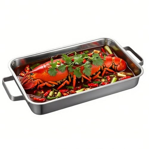 Paellera, utensilios de cocina de acero inoxidable con asas remachadas, apto para lavavajillas para uso doméstico y restaurante