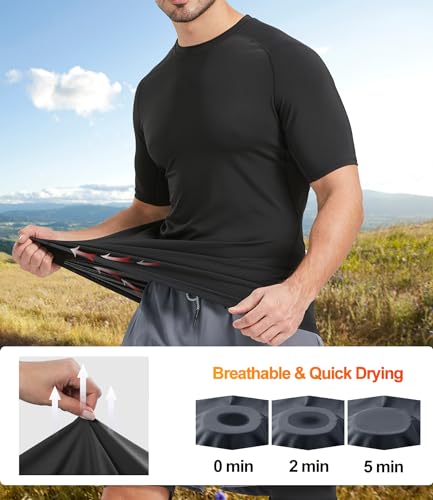 Dalavch 4 Pack Compression Shirts And Tank Tops Men Short Sleeve/Sleeveless Athletic Undershirt For Sport 2 Black 2 White Medium thumb #1