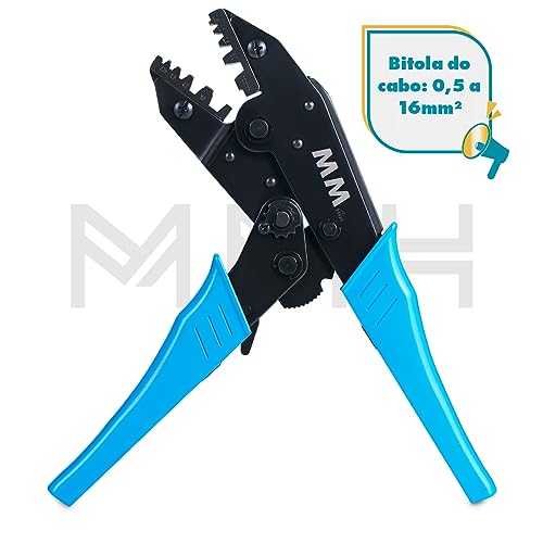Alicate Crimpar Prensa Terminais Ilhos Tubolar 0,5 Até 16mm², MM House