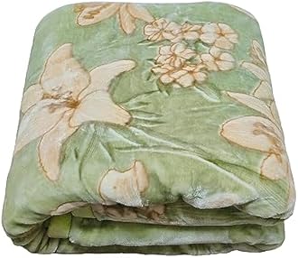 Thick Winter Fleece ​Blanket 70 x 85 inch Korean Mink Throws Blanket for Bed,Silky Soft and Warm,2 Ply Reversible Raschel Bed Blankets,Green,180X220cm 6LB/3kg.