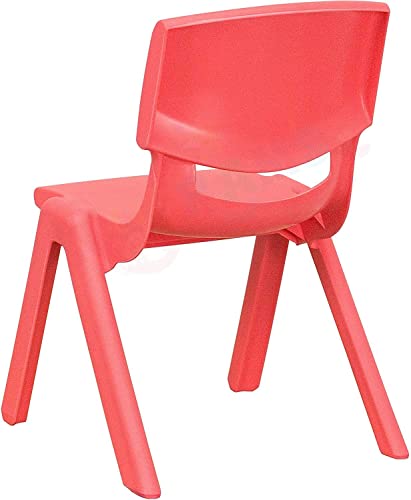 Image of Plastic Strong and Durable Kids Chair for Studying Dining Home Virgin Material Kids Chairs with Backrest for 2 to 5 Years | Sustain Upto 100 KG (Red)
