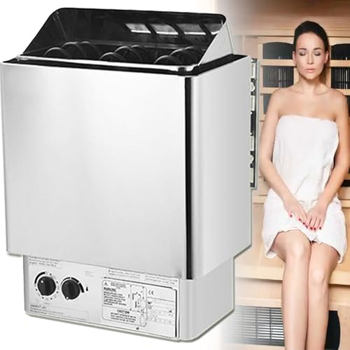 Poêle à vapeur sèche pour sauna électrique 4,5 kW à 9 kW 220 V avec contrôleur interne et minuterie pour maison, hôtel, sauna, spa, salle de bain,4.5KW