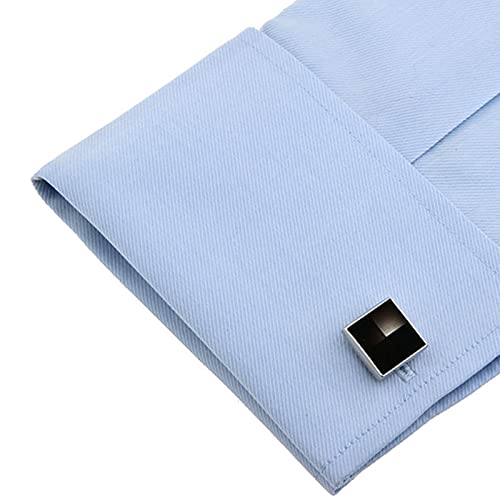 Set de Mancuernas Cuadradas Negras para Hombre miniatura 4