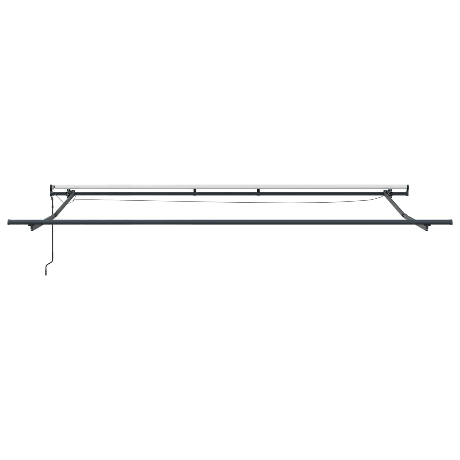 Toldo articulado de 500 x 350 cm con mando a distancia y sensor de viento, toldo retráctil de poliéster para terraza y jardín, protección solar, tela de toldo, color naranja y marrón