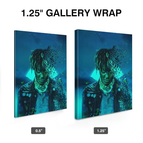 Image of Juice WRLD Canvas Wall Art, Rapper Collage Poster Print, Hip Hop Music Artwork for Bedroom Studio Gaming Room Decor, Vibrant Album Cover Picture Print Framed Music Wall Painting 11X14 inch