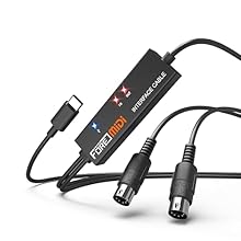 FORE 1 MIDI in / 1 MIDI out MIDI interface, 16 MIDI input & output channels. Connecting keyboard, MIDI keyboard, synthesizer, electric drum and any device with input & output to iOS Phone/Pad, computer/laptop for recording and editing your track. Plu...