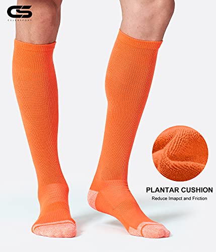Cs Celersport 2 Pack Baseball Softball Socks Knee High Sports Tube Socks For Youth Men And Women Medium Orange #TOP2