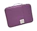 iSuperb A4 Documents Bag Multifunction Files Organizer Messenger iPad Handbag Storage for Travel Office 13.4x9.8x1.4 inch(Purple)