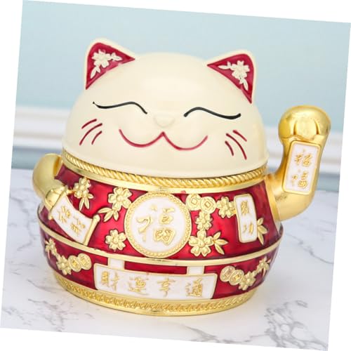 Cendrier chat en aluminium anti-odeur avec couvercle de table